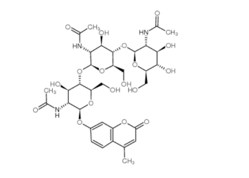 Cas:53643-13-3  4-甲基香豆素基 N,N',N''-三乙酰基-β-D-壳聚三糖苷   4-Methylumbelliferyl-β-D-N,N',N''-Triacetylchitotrioside